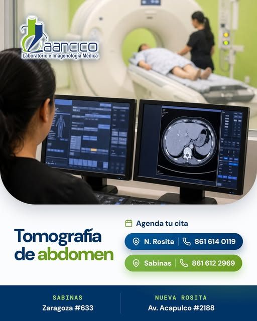 Tomografía de abdomen en la Región Carbonífera.