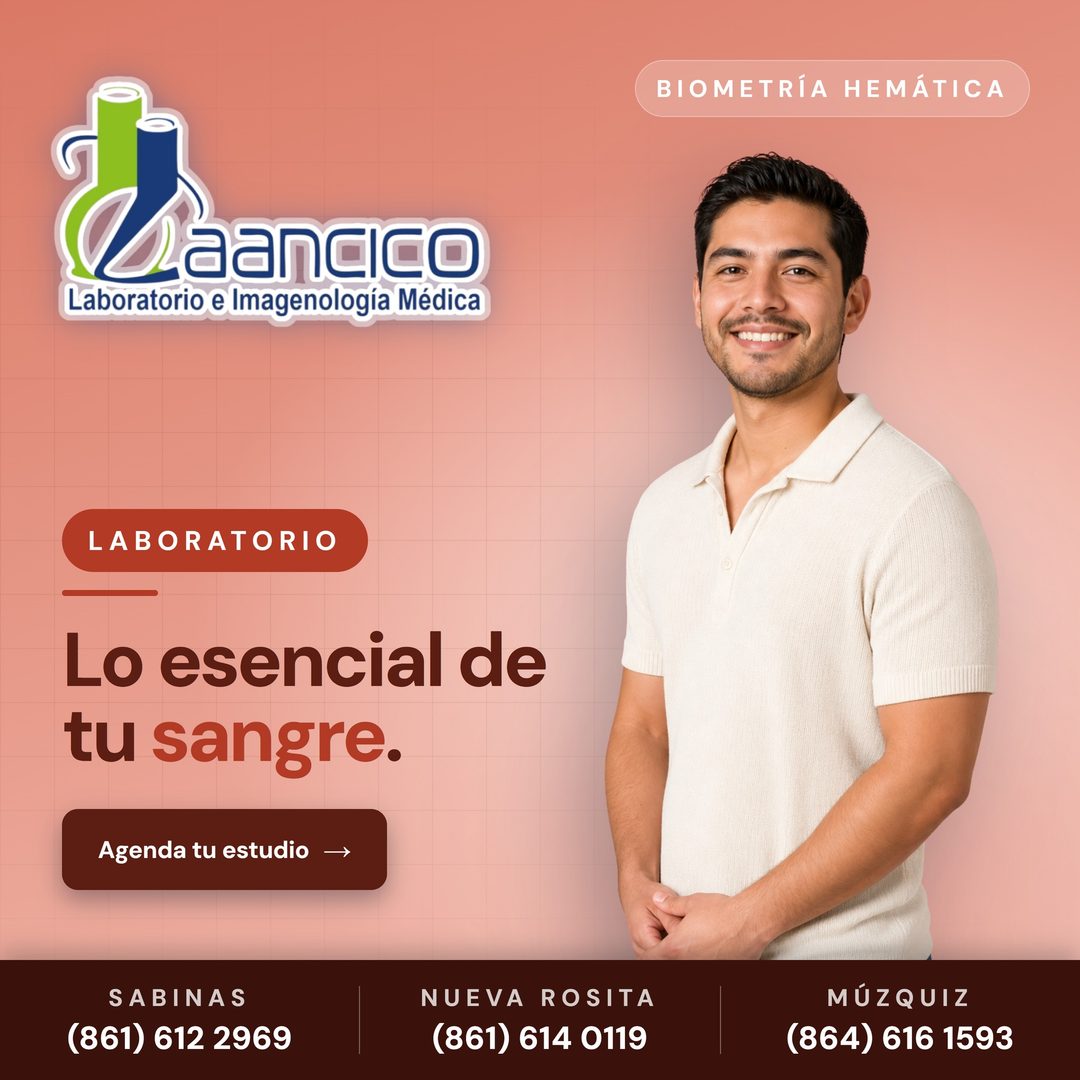 Biometría hemática: el estudio más solicitado del laboratorio.