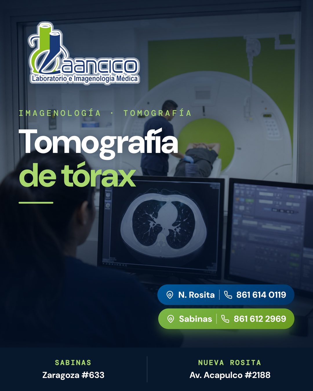 Tomografía de tórax en la Región Carbonífera.
